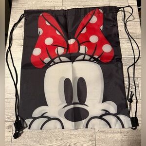 Disney Minnie Mouse Lightweight Drawstring School Backpack, Travel Bag Daypack